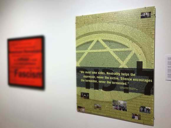 Poster on gallery wall.